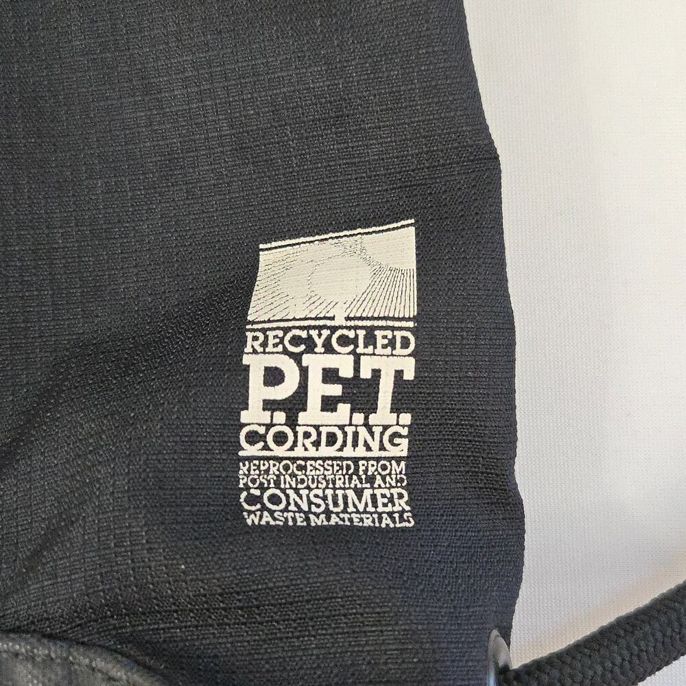 Nike Drawstring Lightweight Black/Gray Backpack Front Zip Pocket 2 Mesh Pockets - Picture 6 of 10